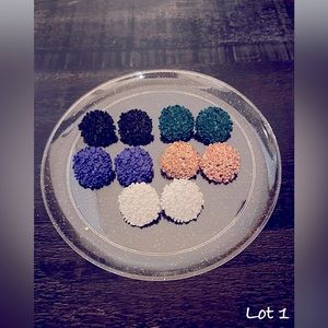 Assorted Solid Stud Earrings, Lot of 5 Earrings